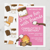 Birthdays is leuker voor vrienden marshmallow kaart (Voorkant / Achterkant)