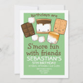 Birthdays is leuker voor vrienden marshmallow kaart (Voorkant)