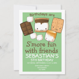 Birthdays is leuker voor vrienden marshmallow kaart