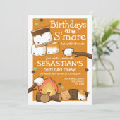 Birthdays is leuker voor vrienden marshmallow kaart (Staand voorkant)