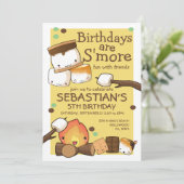 Birthdays is leuker voor vrienden marshmallow kaart (Staand voorkant)