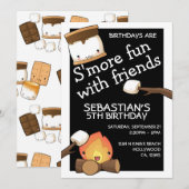 Birthdays is leuker voor vrienden marshmallow kaart (Voorkant / Achterkant)