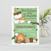 Birthdays is leuker voor vrienden marshmallow kaart (Staand voorkant)