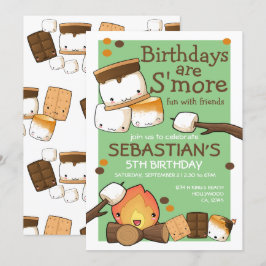Birthdays is leuker voor vrienden marshmallow kaart