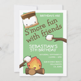 Birthdays is leuker voor vrienden marshmallow kaart