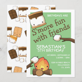 Birthdays is leuker voor vrienden marshmallow kaart