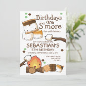 Birthdays is leuker voor vrienden marshmallow kaart (Staand voorkant)