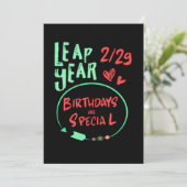 Birthdays is speciale Leap Year 29 Kaart (Staand voorkant)