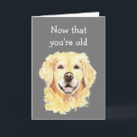 Birthdays more Doctors dan Friends Fun Old Timer Kaart<br><div class="desc">Nu je oud bent,  heb je meer dokters in je contacten dan familie en vrienden. Funny Over the Hill met schattige Golden Retriever Dog</div>