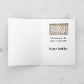 Birthdays schakel de muziekvun Old Timer Card uit Kaart (Binnen)