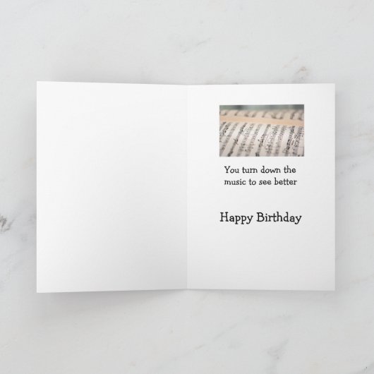 Birthdays schakel de muziekvun Old Timer Card uit Kaart (Binnen)