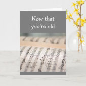 Birthdays schakel de muziekvun Old Timer Card uit Kaart (Gele Bloem)