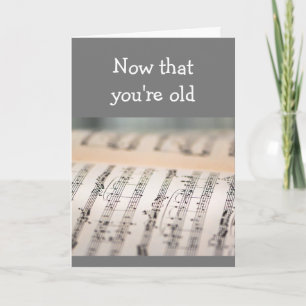 Birthdays schakel de muziekvun Old Timer Card uit Kaart