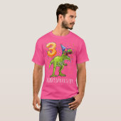Birthdaysaurus Rex 3rd Birthday T Rex Dinosaur Shi T-shirt (Voorkant volledig)