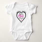 Birthed By the Best Mom Ever Heart Mother's Day Romper (Voorkant)