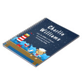Birthestatistieken van de Nautical Boy Monkey Red  Notitieboek (Linkerzijde)