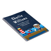 Birthestatistieken van het Beer Nautical Boy Red N Notitieboek (Rechterzijde)