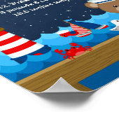 Birthestatistieken van het Beer Nautical Boy Red N Poster (Hoek)