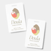 Birthing Coach Doula Midechtgenote Moeder en Baby Badge (Voor- en achterkant)