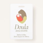 Birthing Coach Doula Midechtgenote Moeder en Baby Badge (Achterkant)