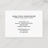 *~* Birthing Midwel Zwangerschap Doula Nanny Busin Visitekaartje (Achterkant)