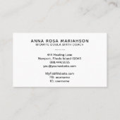 *~* Birthing Midwel Zwangerschap Doula Nanny Visitekaartje (Achterkant)