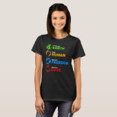 Birthplace Earth Race Human Freedom T-shirt (Voorkant volledig)