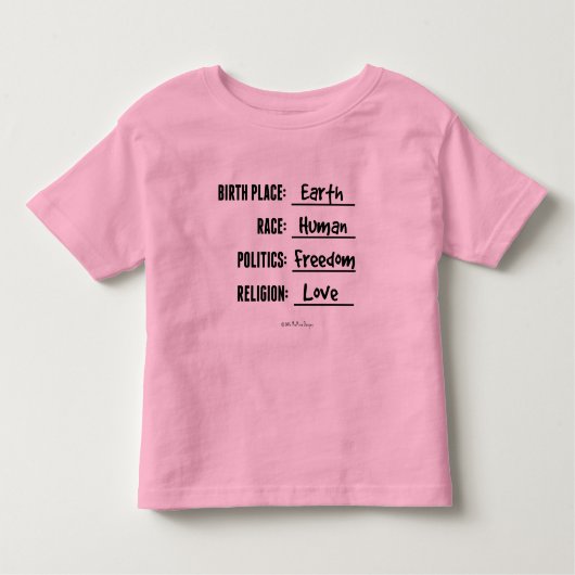 Birthplace Earth Toddler Ruffle T-shirt (Voorkant)