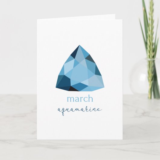 Birthstone Aquamarine Kaart (Voorkant)
