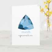 Birthstone Aquamarine Kaart (Gele Bloem)
