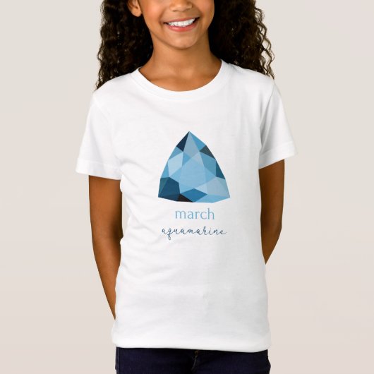 Birthstone Aquamarine T-shirt (Voorkant)