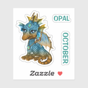 Birthstone Baby Dragon Okal Sticker