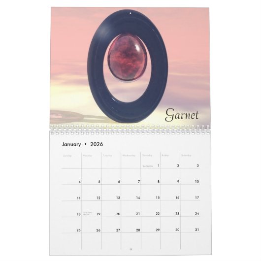 Birthstone Calendar 2009 (bijgewerkt) - Gepersonal Kalender (Jan 2026)