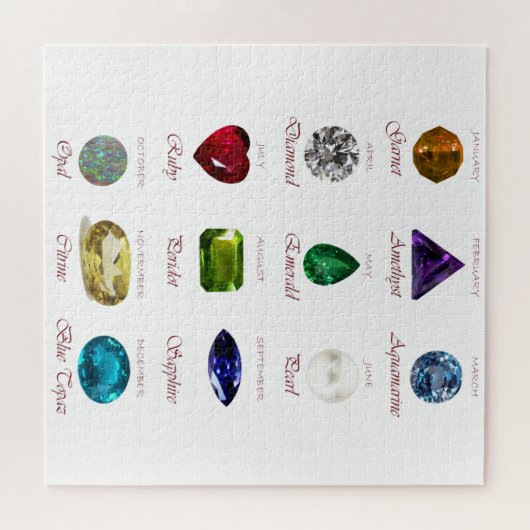 Birthstone Chart Legpuzzel (Horizontaal)