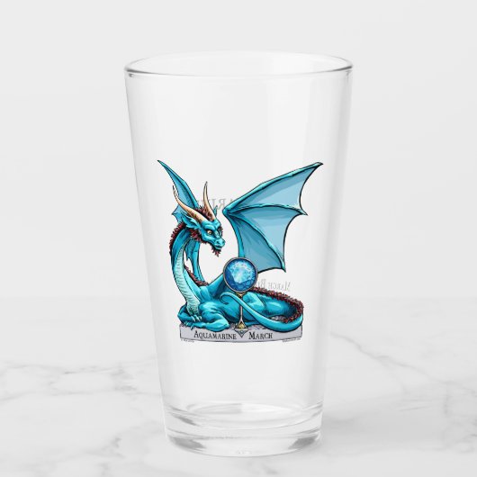Birthstone Dragon: Aquamarine Glas (Voorkant)