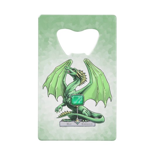 Birthstone Dragon: Emerald Creditkaart Flessenopener (Achterkant)