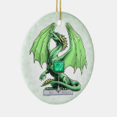 Birthstone Dragon: Emerald Ornament (Rechts)