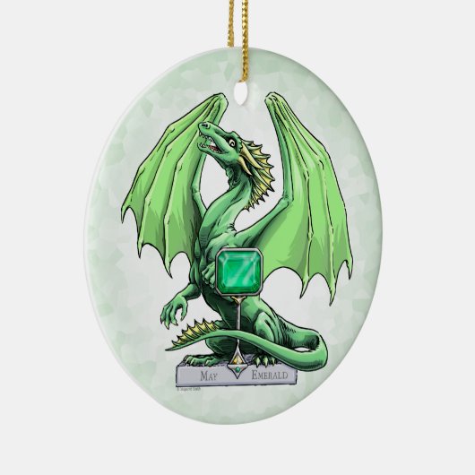 Birthstone Dragon: Emerald Ornament (Rechts)
