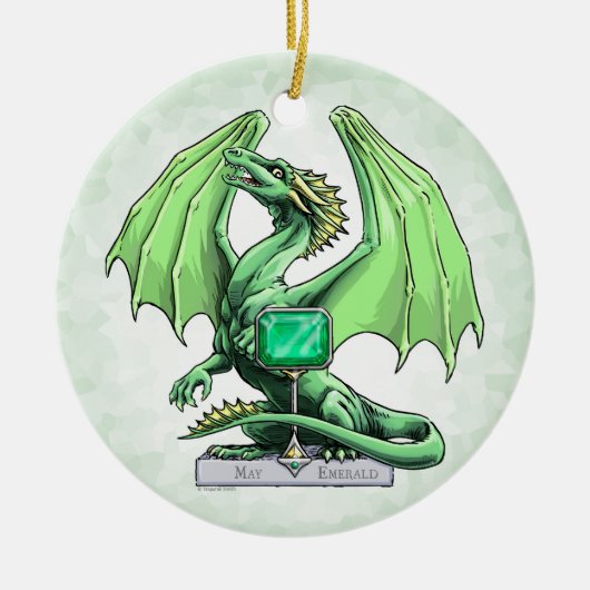 Birthstone Dragon: Emerald Ornament (Voorkant)