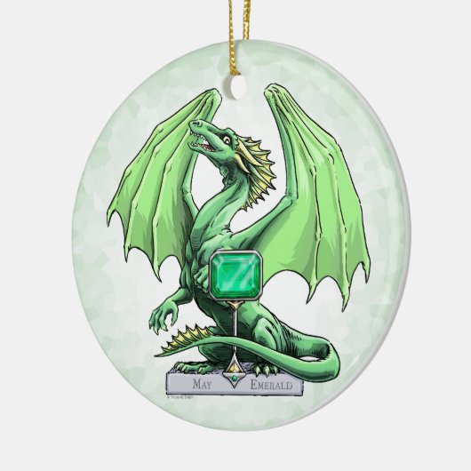 Birthstone Dragon: Emerald Ornament (Links)