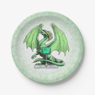 Birthstone Dragon: Emerald Papieren Bordje