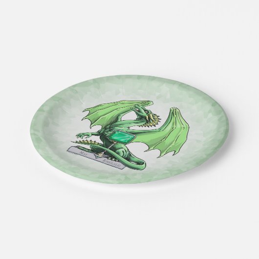 Birthstone Dragon: Emerald Papieren Bordje (Gekanteld)