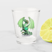 Birthstone Dragon: Emerald Shot Glas (Voorkant)