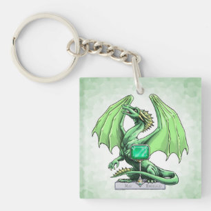 Birthstone Dragon: Emerald Sleutelhanger