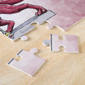 Birthstone Dragon - Januari Garnet Jigzaag Puzzle Legpuzzel (Zijkant)