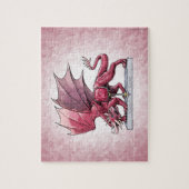 Birthstone Dragon - Januari Garnet Jigzaag Puzzle Legpuzzel (Verticaal)
