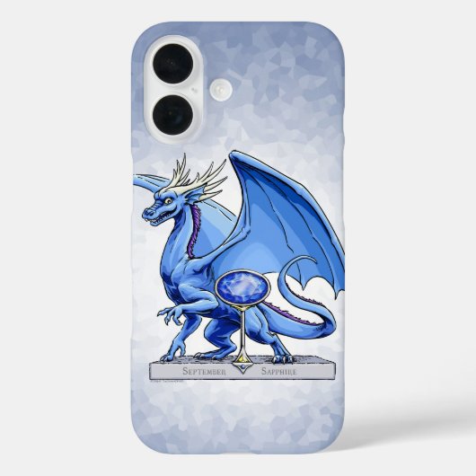 Birthstone Dragon: Sapphire Hoesje-Mate Case-Mate iPhone Case (Achterkant)