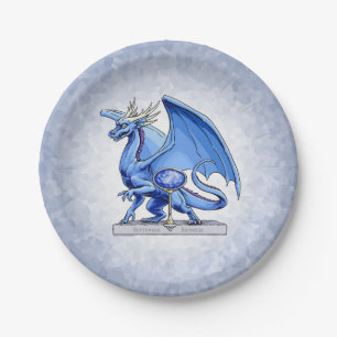 Birthstone Dragon: Sapphire Papieren Bordje