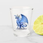 Birthstone Dragon: Sapphire Shot Glas (Voorkant)