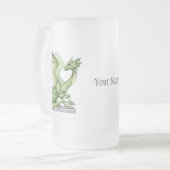 Birthstone Dragon van augustus: Peridot Matglas Bierpul (Voorkant links)